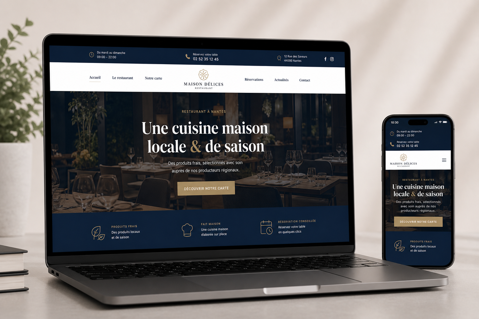 Démo : site vitrine WordPress pour un commerce local